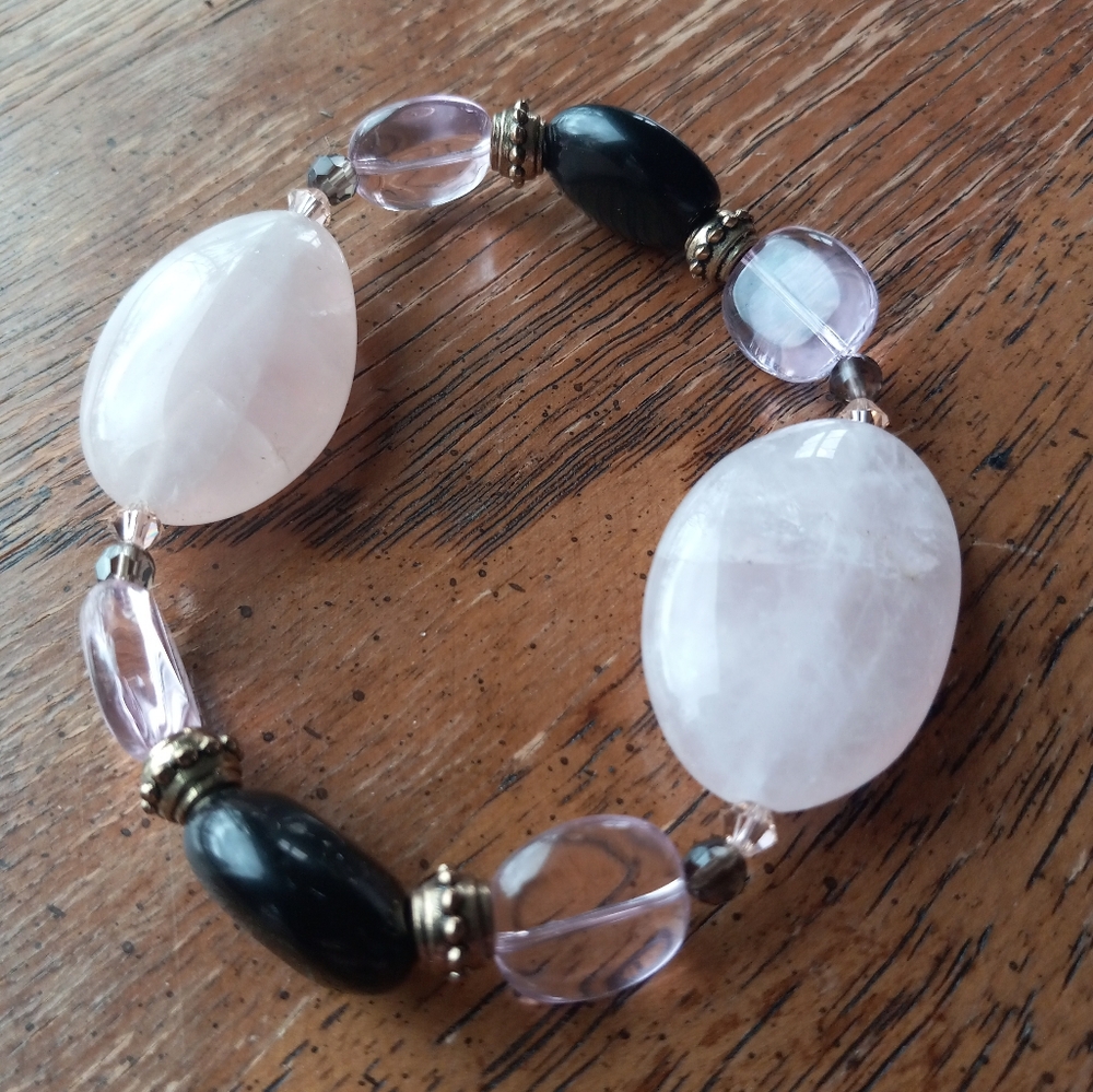 πRose Quartz Crystal Kandi Bracelt!!! - Picture 2 of 3